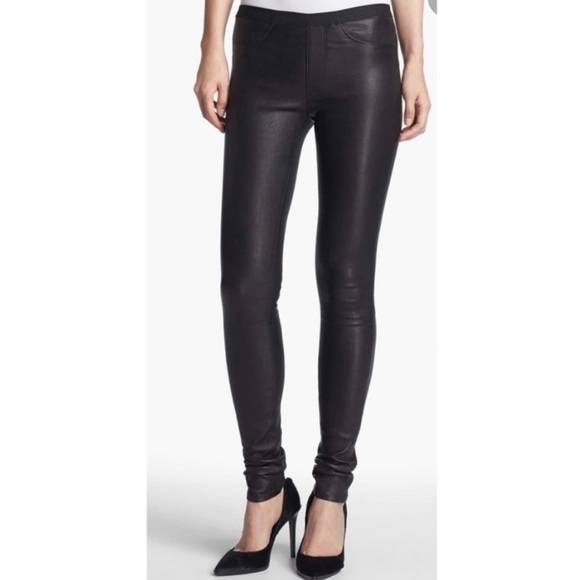 Helmut Lang Leather Lamb Pants Leggings - Picture 2 of 8